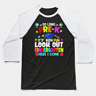 Kids So Long Pre-K Graduation Kindergarten  2024 Baseball T-Shirt